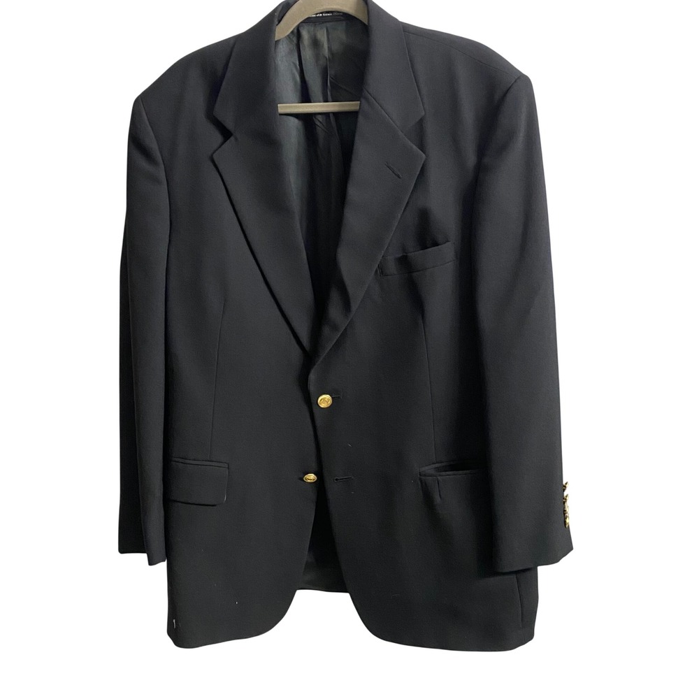 VTG Wimbledon of England Mens Navy Wool Blend Blazer Gold Buttons 42R Dillard's